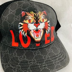 gucci cap angry cat